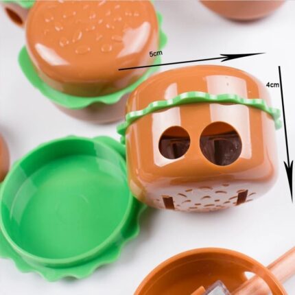 Burger Shape Double Hole Pencil Sharpener