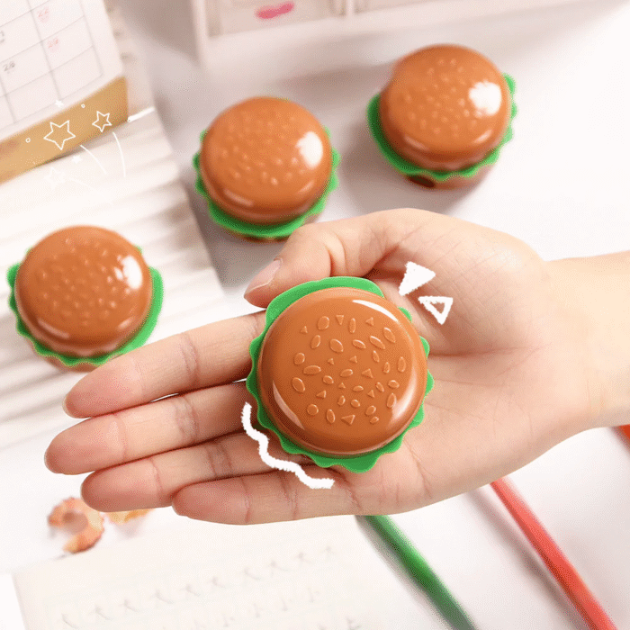 Burger Shape Double Hole Pencil Sharpener