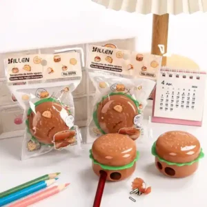 Adorable Burger Shape Double Hole Pencil Sharpener