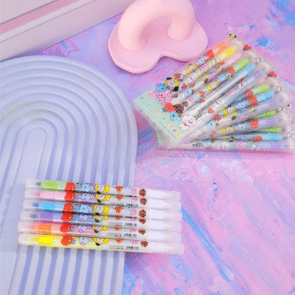 Kawaii Double-headed Highlighter Set of 6 Pcs
