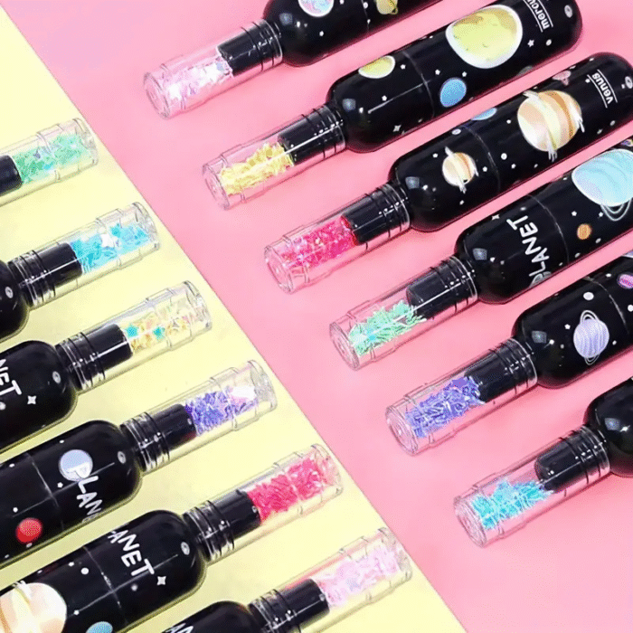Space Theme Bottle Shape Highlighters Set Of 6