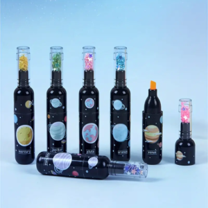 Space Theme Bottle Shape Highlighters Set Of 6