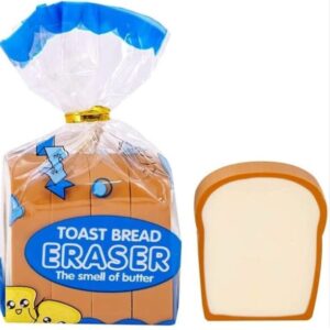 Cute & adorable Toast Bread Eraser Pack of 4 Pcs