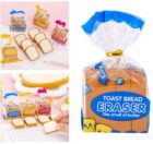 Cute & adorable Toast Bread Eraser Pack of 4 Pcs
