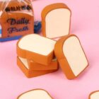 Cute & adorable Toast Bread Eraser Pack of 4 Pcs
