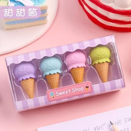Dessert Eraser Set of 4 themed