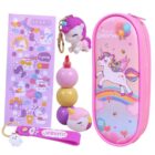 4 In 1 Magic unicorn Pouch with Highlighter and Keychain