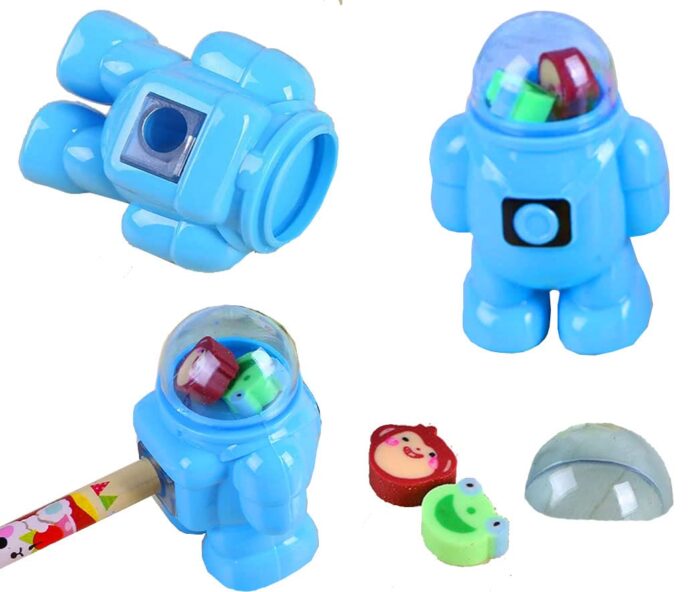 Space Explorer Pencil Sharpener: Portable Astronaut-Inspired Design ( Pack of 4)