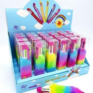 Multicolored Ink Rainbow Fur Pen (Return Gift / Party Favours)