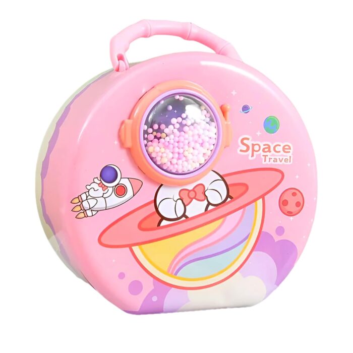 Astronaut Design Tin Box Piggy Bank - Password Protected (Pack of 1)