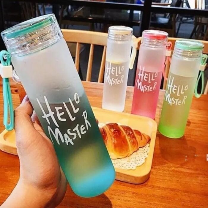 Hello Master Borosilicate Glass Water Bottle