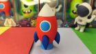 Outer Space Jumbo Eraser-Rocket