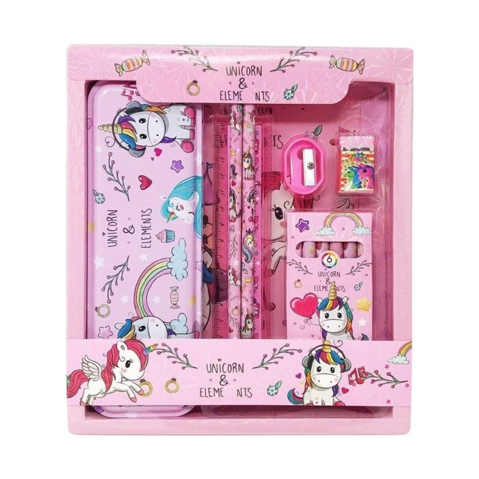 Unicorn Pencil Box Stationery Set