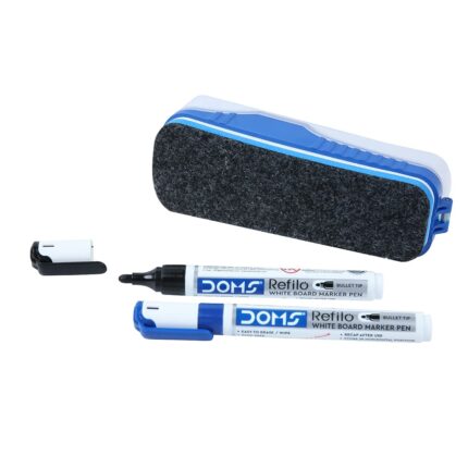 DOMS Fine Magnetic Whiteboard Duster Marker Set