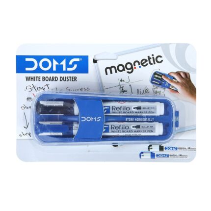 DOMS Fine Magnetic Whiteboard Duster Marker Set