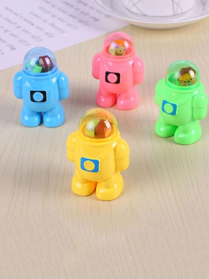Space Explorer Pencil Sharpener: Portable Astronaut-Inspired Design ( Pack of 4)