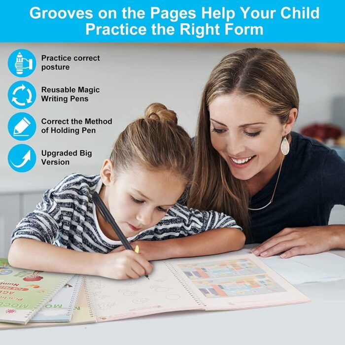 Magic Writing Notebook, SANKBOOK ,Number Tracing Book for Preschoolers with Pen