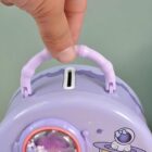 Astronaut Design Tin Box Piggy Bank - Password Protected (Pack of 1)