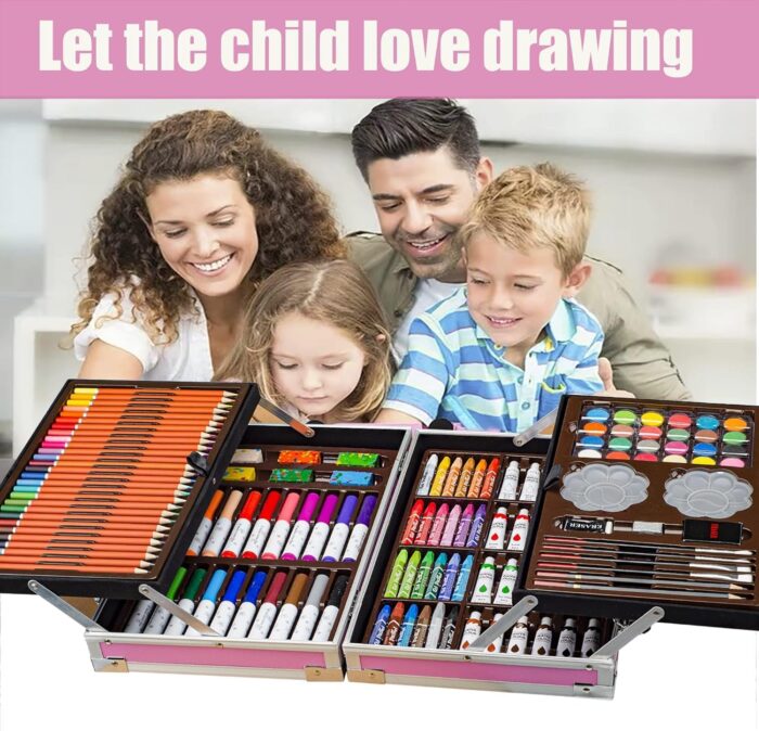 Unicorn Drawing Kit (145pc) - Markers, Crayons, H&B Pencils, Case