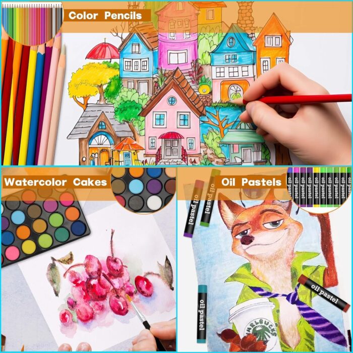 Unicorn Drawing Kit (145pc) - Markers, Crayons, H&B Pencils, Case