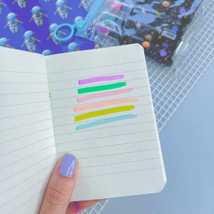 Confetti Astronaut Bottle Highlighter Set