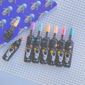 Confetti Astronaut Bottle Highlighter Set