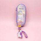 Dancing Unicorn pouch with highlighter & keychain , stickers