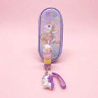 Dancing Unicorn pouch with highlighter & keychain , stickers