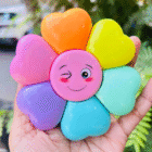 Sunflower Shape Mini Highlighters –Cute Assorted Color Markers for Kids (Set of 6)