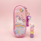 running Unicorn pouch with highlighter & keychain , stickers