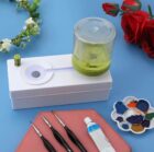 Paint Brush Cleaner Rinser with Drain & Water Recycling | Paintbrush Scrubber for Watercolor, Oil & Water-Based Brushes | Painting Water Dispenser & Washer