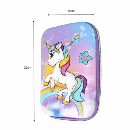 Dream Unicorn Pink Jumbo Pencil Case for Girls – Multipurpose 3D Hardtop Pouch