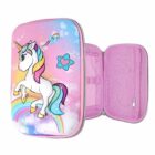 Dream Unicorn Pink Jumbo Pencil Case for Girls – Multipurpose 3D Hardtop Pouch