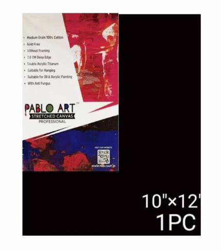 Pablo Art 10×12 Black Stretched Canvas Board