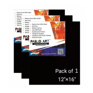 Pablo Art 12×16 Black Canvas Board