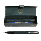 Parker Frontier Matte Black Chrome Trim Roller Ball Pen
