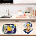 Space Lunch Box 750ml | 3 Compartment SUS304 Stainless Steel Tiffin for Kids | Leak-Proof School Lunch Container