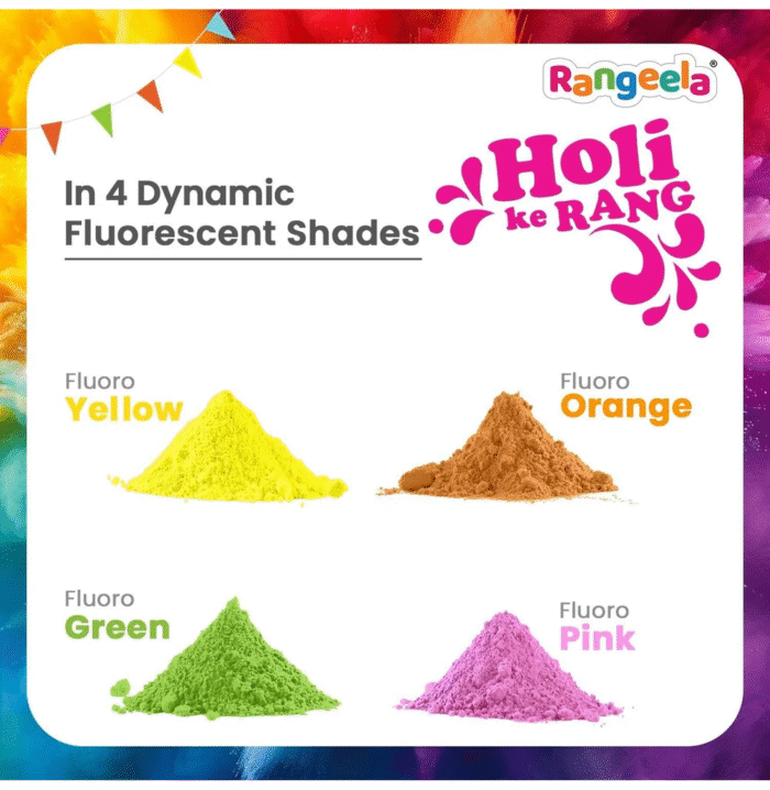 Pidilite Rangeela Holi Ke Rang 4 Shades Herbal Gulal