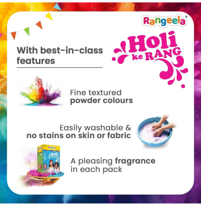 Pidilite Rangeela Holi Ke Rang 4 Shades Herbal Gulal