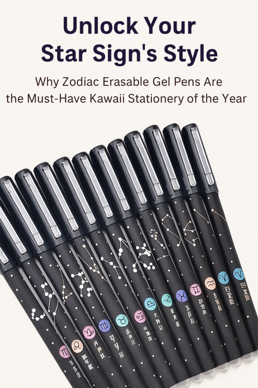 Unlock Your Star Sign’s Style: Why Zodiac Erasable Gel Pens Are the Must-Have Kawaii Stationery of the Year"
