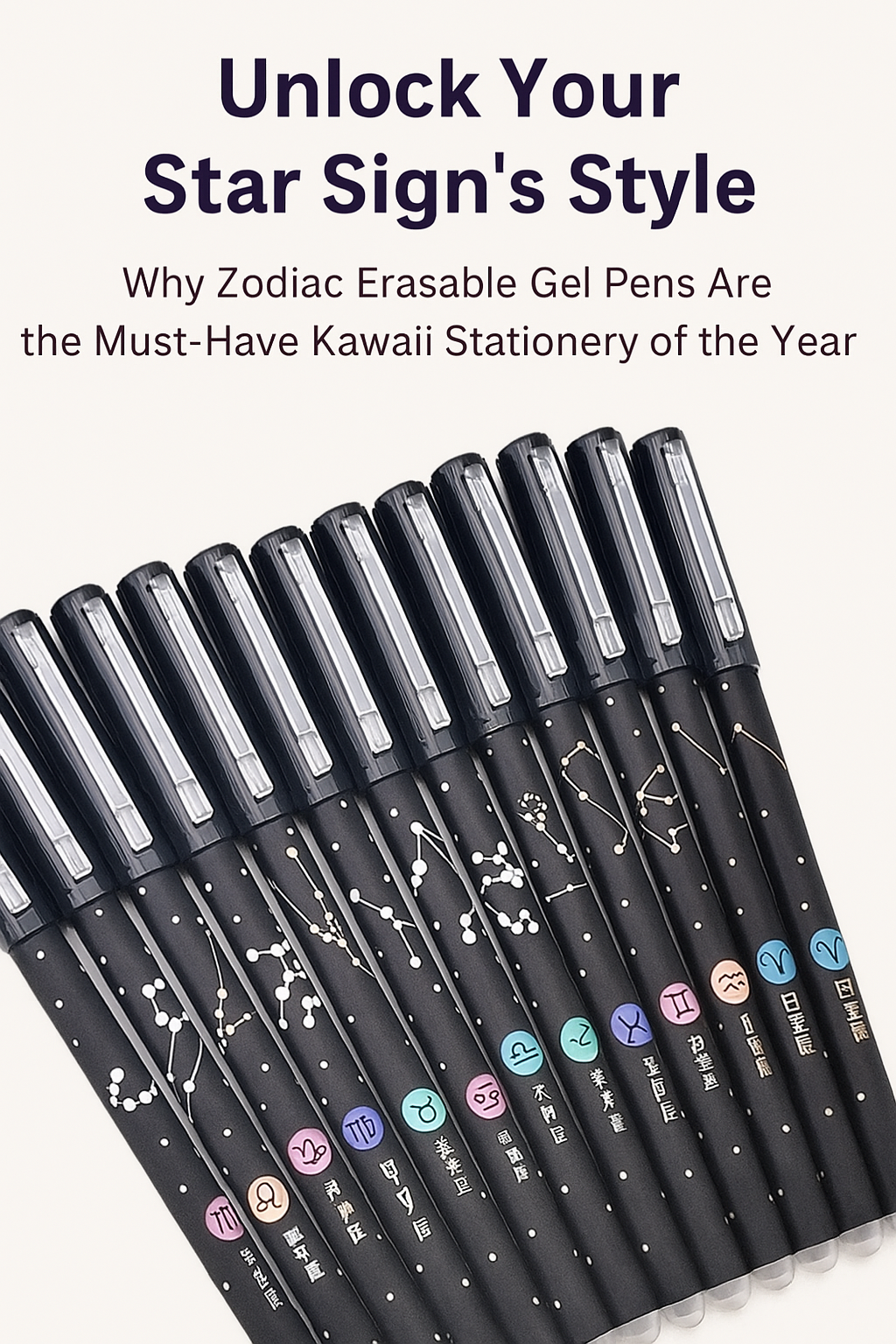 Unlock Your Star Sign’s Style: Why Zodiac Erasable Gel Pens Are the Must-Have Kawaii Stationery of the Year"