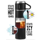 Stainless Steel Vacuum Thermal Flask Set – 500ml Hot & Cold 12-hour Insulation (Pack of 1)