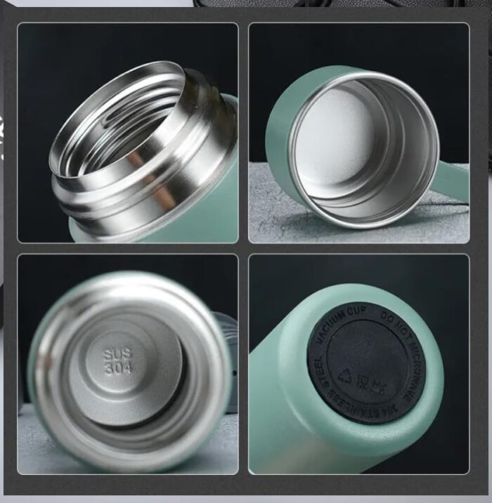 Stainless Steel Vacuum Thermal Flask Set – 500ml Hot & Cold 12-hour Insulation (Pack of 1)