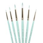 BRUSTRO AquaBloom Artist’s Paint Brushes | Round | Set of 6 – Sizes (0, 2, 4, 6, 8, 10)