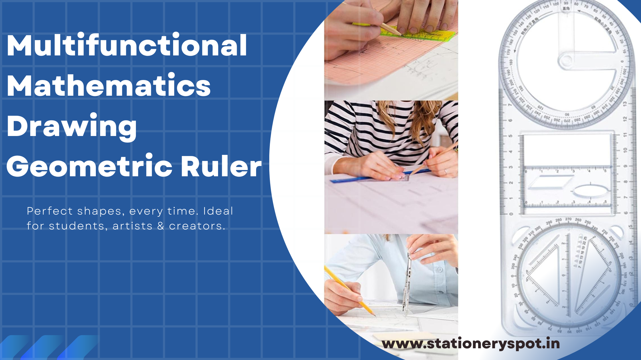 Master Geometry & Art with the Multifunctional Mathematics Drawing Geometric Ruler