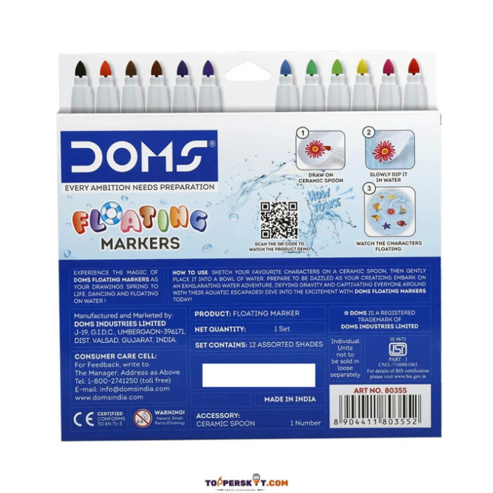 Doms Floating Markers 5MM Tip 12 Shades