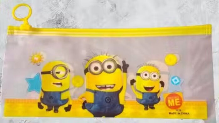 Minions Design Kids Transparent Pencil Pouch for Birthday Return Gifts set of 12