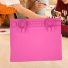 Silicone Craft Painting Mat with Brush Holders and Bunny Rinse Cups