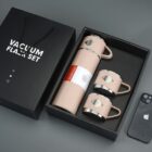 Stainless Steel Vacuum Thermal Flask Set – 500ml Hot & Cold 12-hour Insulation (Pack of 1)