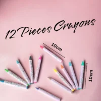 Unicorn Theme Wax Crayons Set for Kids – 12 Shades (Multicolor)